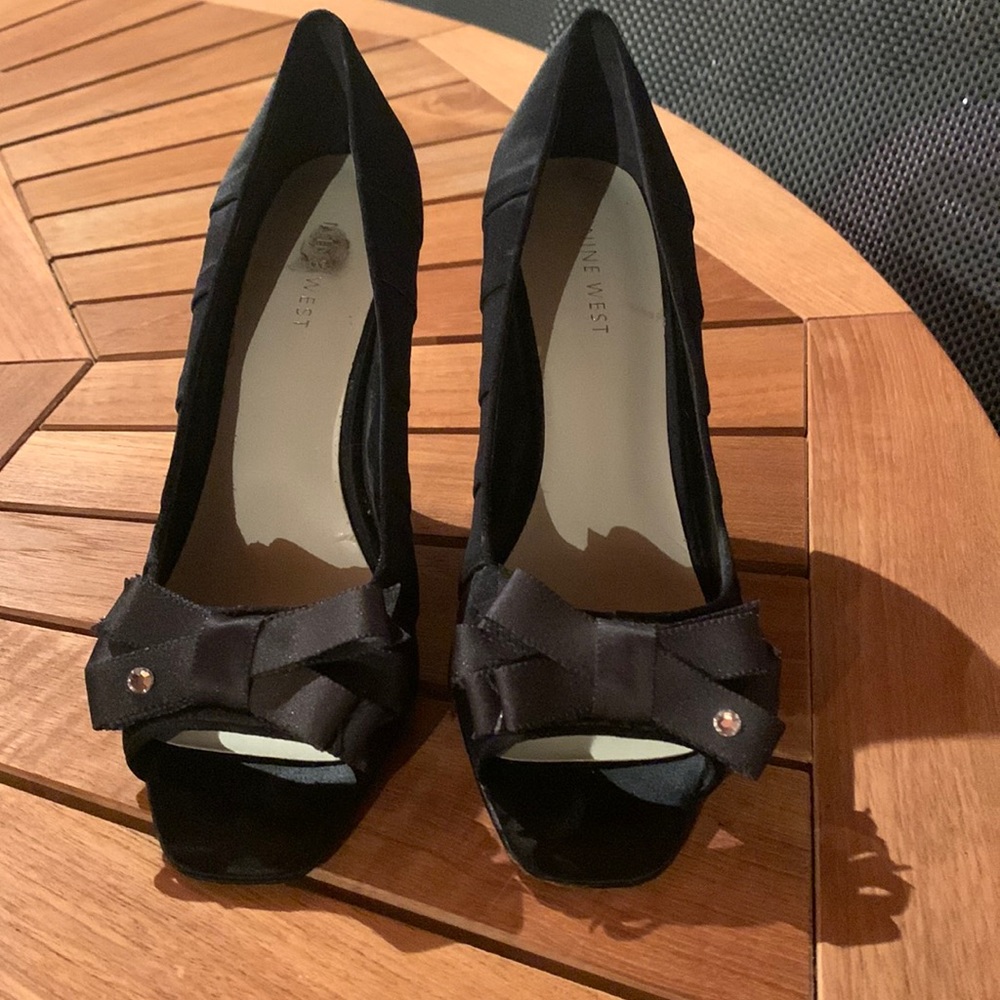 Prom black high heels